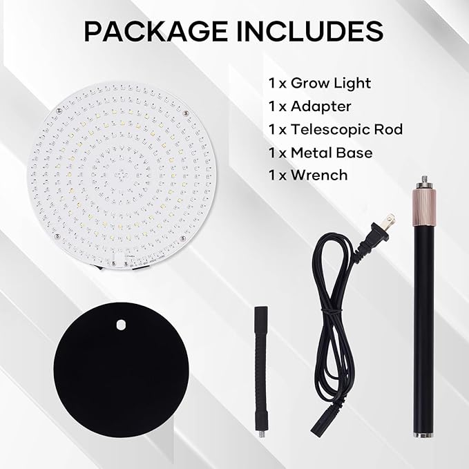 Desk Grow Light, 288 LEDs Red Blue White Full Spectrum Plant Light for Indoor Plants,3490 Lumen