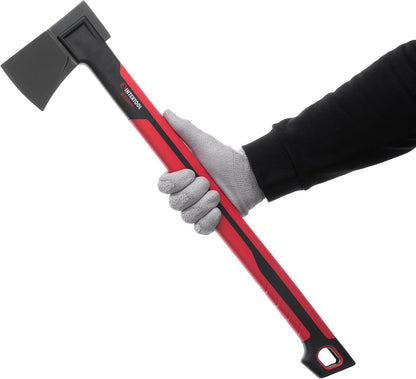 INTERTOOL 24” Mid-Size Scout Axe, Long Camp Hatchet, Splitting, Chopping, Felling, Kindling