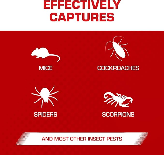 Tomcat Glue Traps Mouse Size with Eugenol for Enhanced Stickiness for Mice, Cockroaches, and