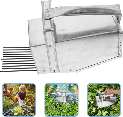 VOSAREA Berry Picker with Metal Comb and Handle Blueberry Picker Scoop Huckleberry Picking Rakes