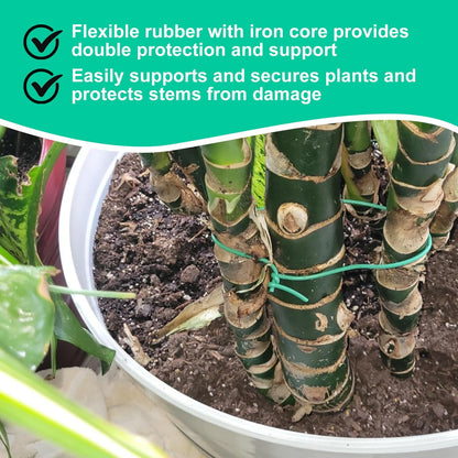 525 ft Plant Twist Ties, Soft TPR Garden Twist Ties for Outdoor Plants, Climbing Plants, and Tomato