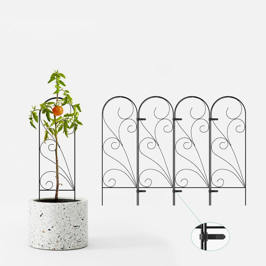 Zhongma 4 Pack 24" Metal Plant Trellis for Potted Plants Climbing,Indoor and Outdoor Fence Plant