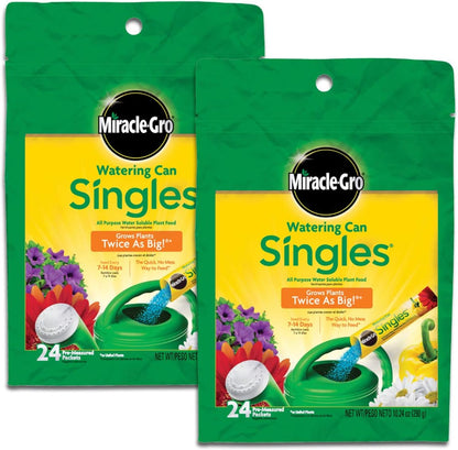 Miracle-Gro Watering Can Singles All Purpose Water Soluble Plant Food, 2 Pack