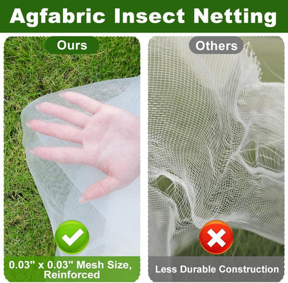 Agfabric Garden Netting 3.9'x9.8' Insect Pest Barrier Netting for Garden Protection,Plant Cover Row