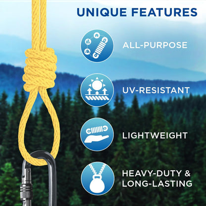 TECEUM Cotton Rope 3/16” (5 mm) – 50 FT – Strong All-Purpose Braided Rope – Natural Cotton – for