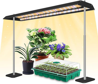 LED Grow Lights for Seed Starting with Stand, 2ft 60W Full Spectrum Seedling Lights Grow Lights for