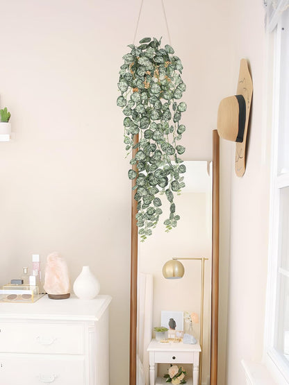 Briful 3 Pack Fake Hanging Plant 39.3" Faux Hanging String of Hearts Plant Faux Trailing Vine with