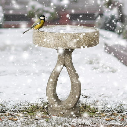 21.8" H Elegant Modern Bird Bath for Outsides Use - Sturdy Weather-Resistant Birdbath for Gardens