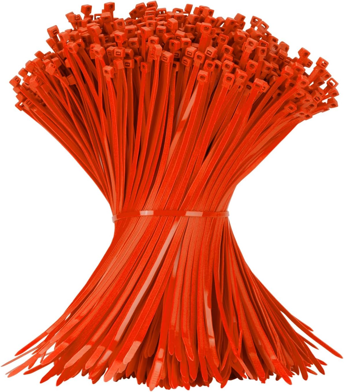 12 Inch Zip Ties Red 1000 PCS, 50 Lbs- Heavy Duty Tensile Strength, Nylon PA66 UV Resistant Cable