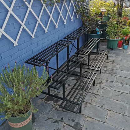 Zhongma 3 Tier Sturdy Metal Plant Stand, L35.43 x W26 x H23.6 inch, Heavy Duty Plant Holder for