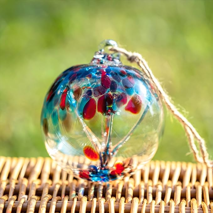 4” Tree of Life Witch Balls, Gazing Balls Hanging Friendship Balls, Hand-Blown Glass Christmas