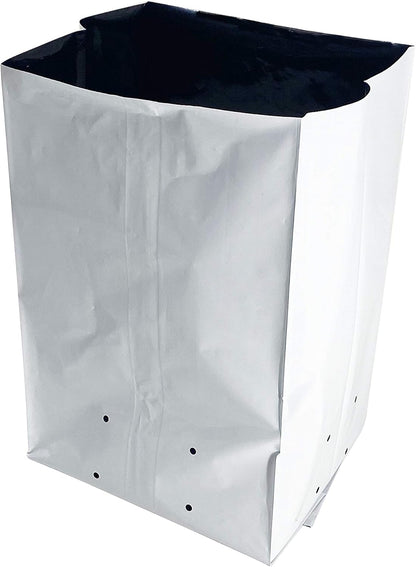 Poly Grow Bag Planters 3 Gallon Grow Bag, 50 Pack Panda Film, Black and White