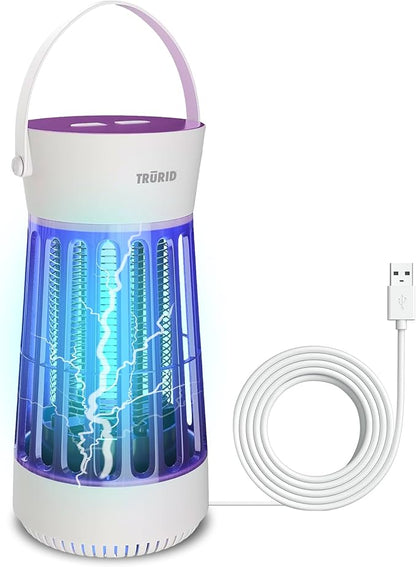 Fly Trap Indoor Bug Zapper, UV LED Mosquito Repellent Outdoor Patio, Portable Electric Zapper with