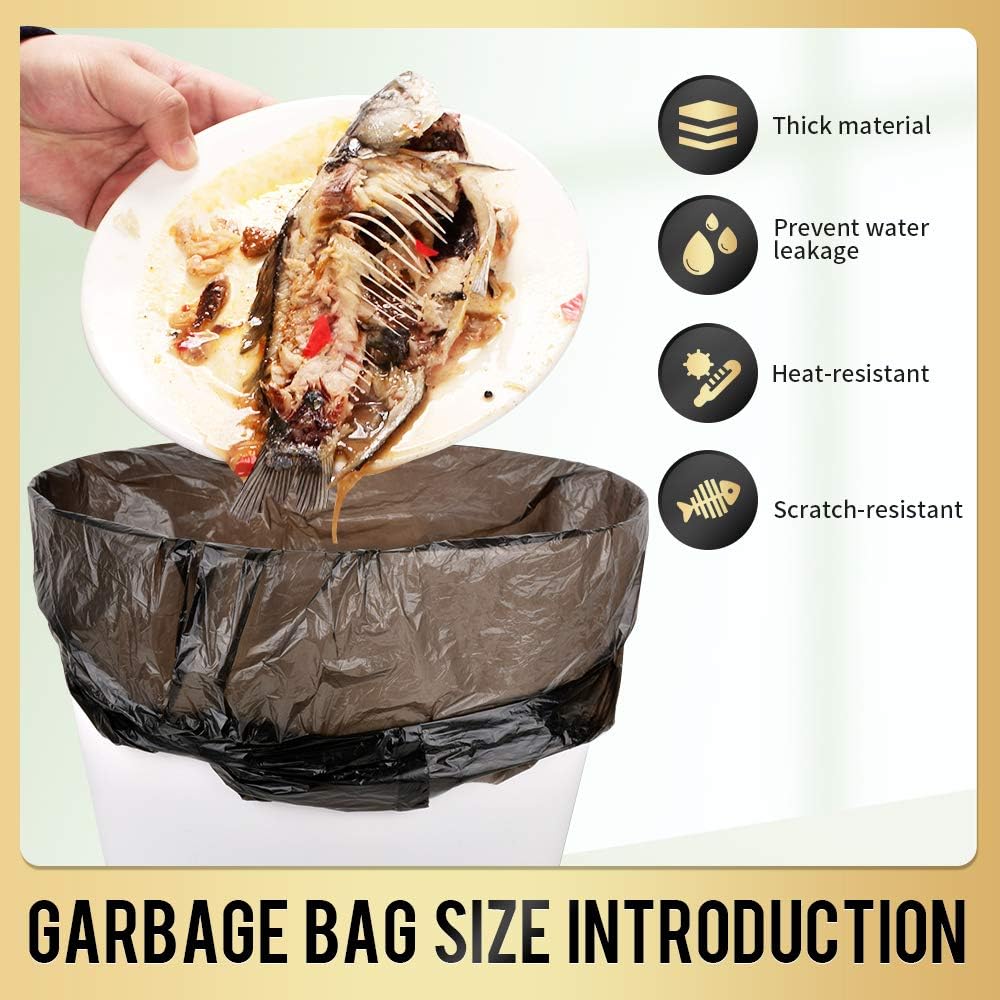 Handle Trash Bags 4 Gallon 100 Counts Small Garbage Bags for Office,Kitchen,Bedroom Waste Bin