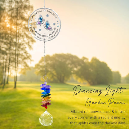 Glass Suncatcher Ornament - Memorial Gift for Loss of Loved One - My Mind Still Talks to You