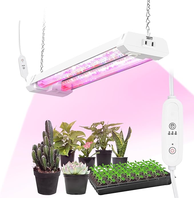 Hlite 16inch Adjustable Full Spectrum Plant Growing Lamps- Linkable Grow Lights for Indoor Plants