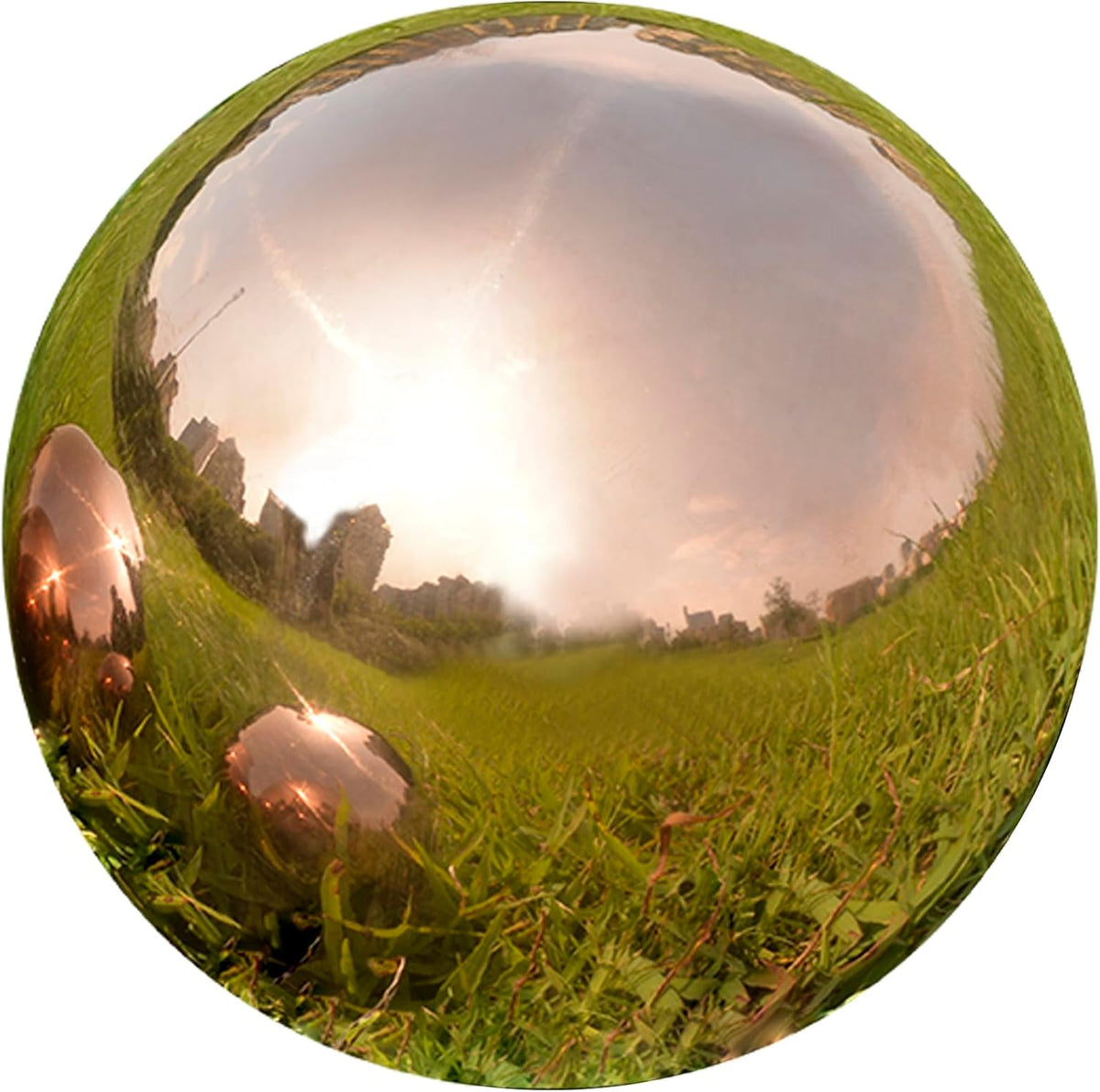 Nerien 12inch Gazing Ball, Stainless Steel Garden Mirror Globe, Polished Ornament Sphere, Hollow