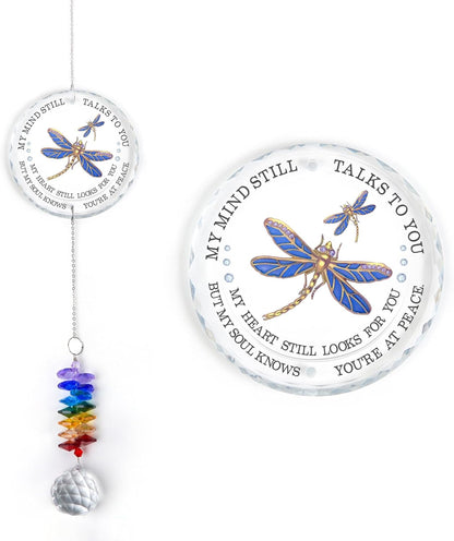 Memorial Suncatcher - Sympathy Gift for Loss of Loved One - Crystal Rainbow Maker - Bereavement