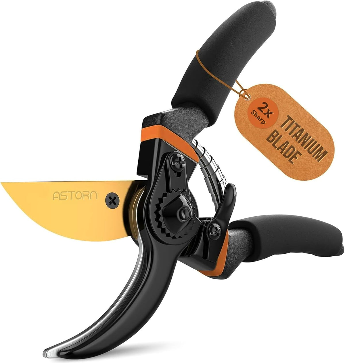Astorn Premium Bypass Pruning Shears for Gardening - Heavy Duty, Ultra Sharp Garden Shears