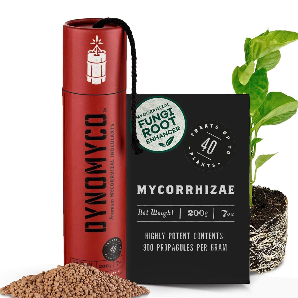 DYNOMYCO Granular Mycorrhizal Fungi Inoculant, 200g / 7oz – Boosts Root Growth, Yields & Nutrient