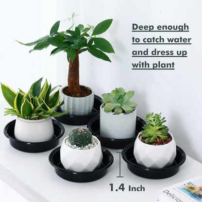 Plant Saucer 30 Pack Plant Trays for Pots 4/6/8/10/12 Inch Plastic Plant Saucers for Outdoors &