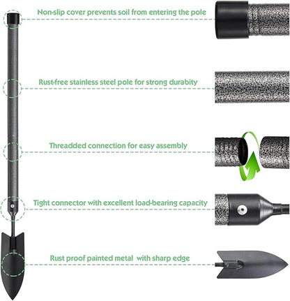 Garden Tools Set 5 Piece with Extended Handle, Heavy Duty Garden Tools Set, Ideal Gardening Tool