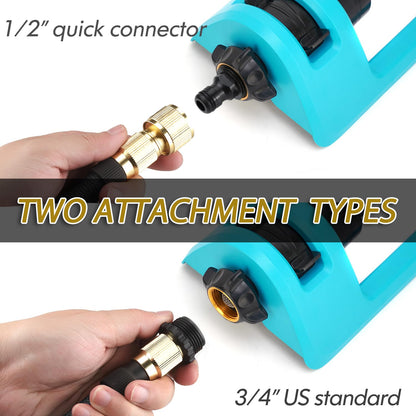 Lawn Sprinkler, 18 Brass Nozzles Garden Water Oscillating Sprinkler for Yard Covers up to 3,600
