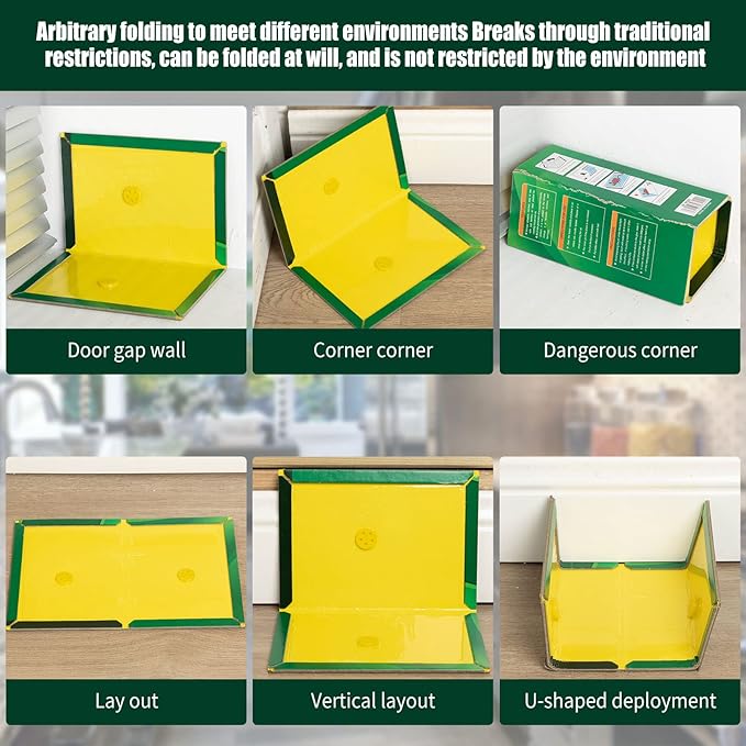 Qualirey 30 Pcs Large Sticky Traps for Mice and Rats Mouse Traps Glue with Enhanced Stickiness