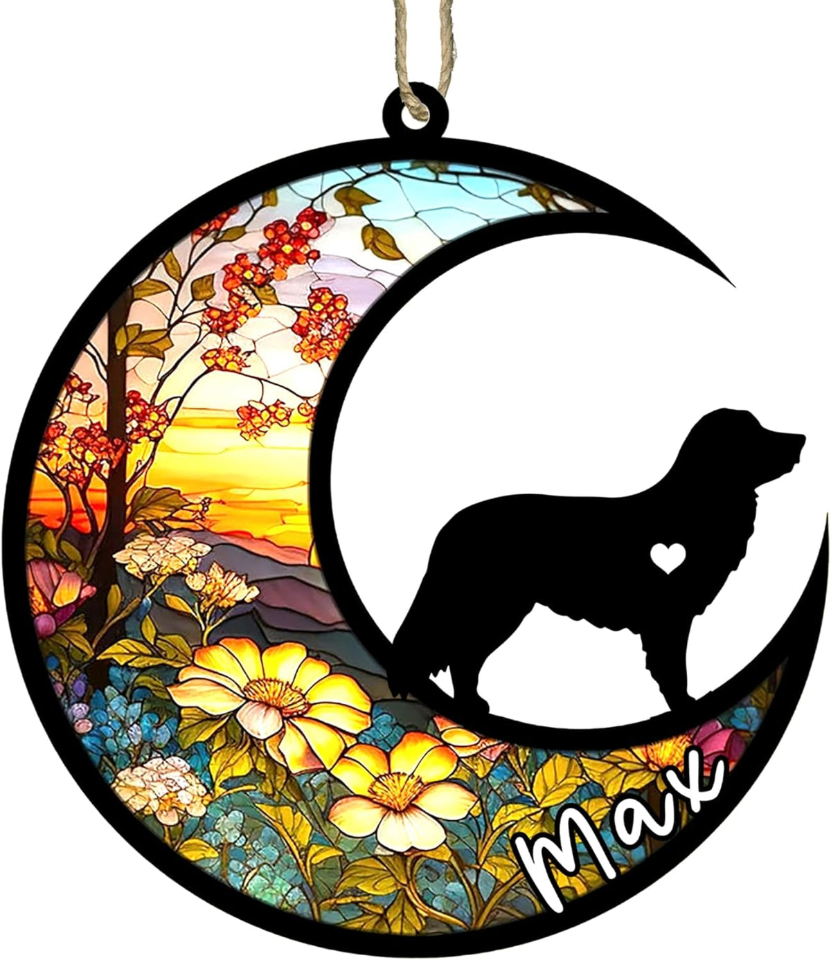Personalized Dog Memorial, Custom Name Nova Scotia Retriever Dog Christmas Ornament with Name