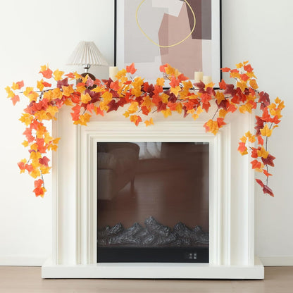 mizii 5 Packs 360" Artificial Vines Fall Ivy Garland Fake Vine Realistic Silk Leaves Faux Hanging