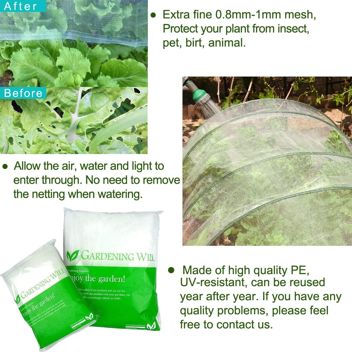 10x10Ft Mosquito Bug Insect Bird Fine Mesh Net Barrier Hunting Blind Garden Screen Netting for