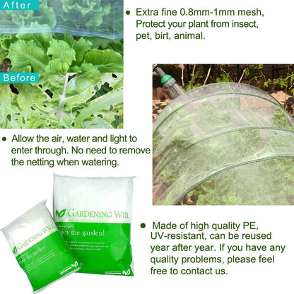 10x10Ft Mosquito Bug Insect Bird Fine Mesh Net Barrier Hunting Blind Garden Screen Netting for