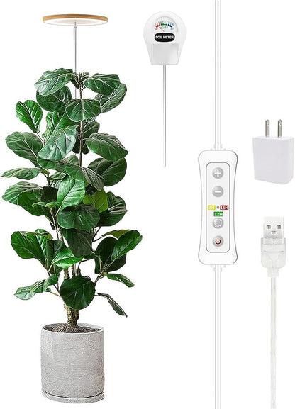 Plant Grow Light,yadoker LED Growing Light Full Spectrum for Indoor Plants, Paired with a Soil