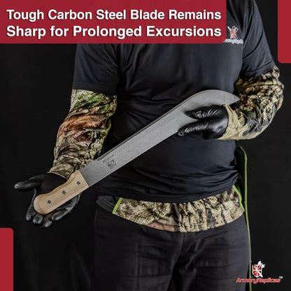 Armory Replicas Full Tang Machete Knife - Multipurpose Outdoor Camping Tool