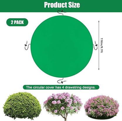 NNG 2PCS 9.7ft Dia. Round Winter Plant Covers Reusable Tree Freeze Protection with Drawstring