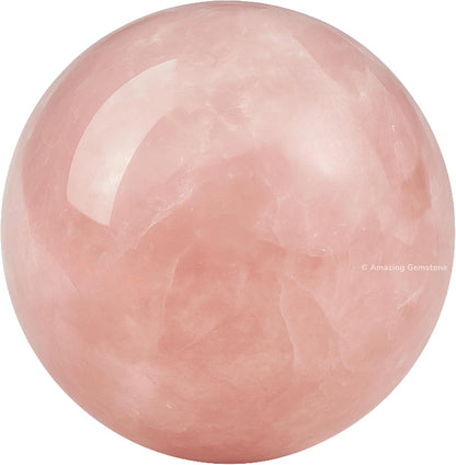 Amazing Gemstone Rose Quartz Crystal Ball - 1 Inches Crystal Sphere Meditation Balls for Witchcraft