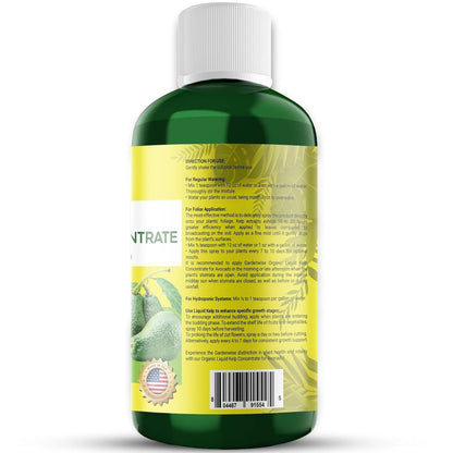 Organic Premium Kelp Seaweed Fertilizer - Liquid Plant Food - Nutrient-Rich Soil Enhancer