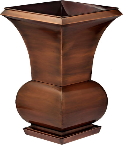 H Potter Tall Planter with Tray Large Outdoor Planters Decorative Copper Flower Pots Indoor Garden