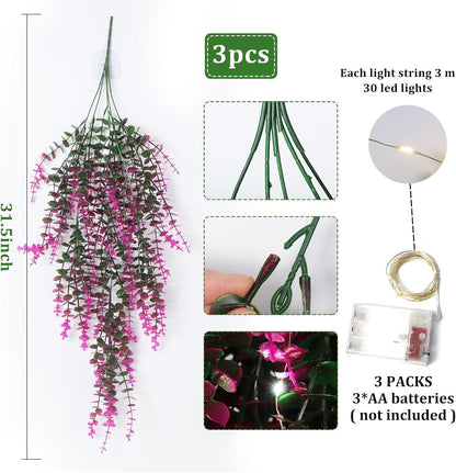 Fake Hanging Planta Faux Hanging Plants Indoor Artificial Decor outdoor Faux Plants UV Resistant