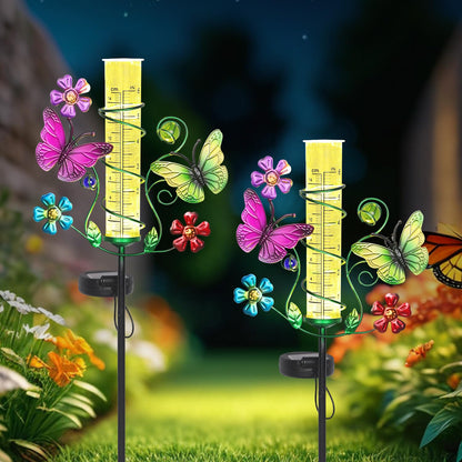YHSOLAR Butterfly Rain Gauge with 6 Inch Plastic Tube