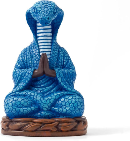 Meditation Snake Resin Statue - Zen Snake Figurine Statue for Snakes Lover Gifts Mediation Yoga