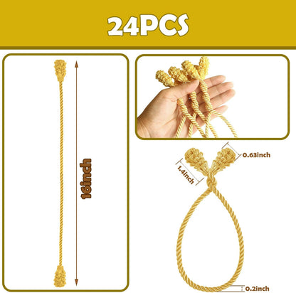 Shappy 24 Pieces Christmas Garland Banister Ties Christmas Decorative Reusable and Flexible Twist
