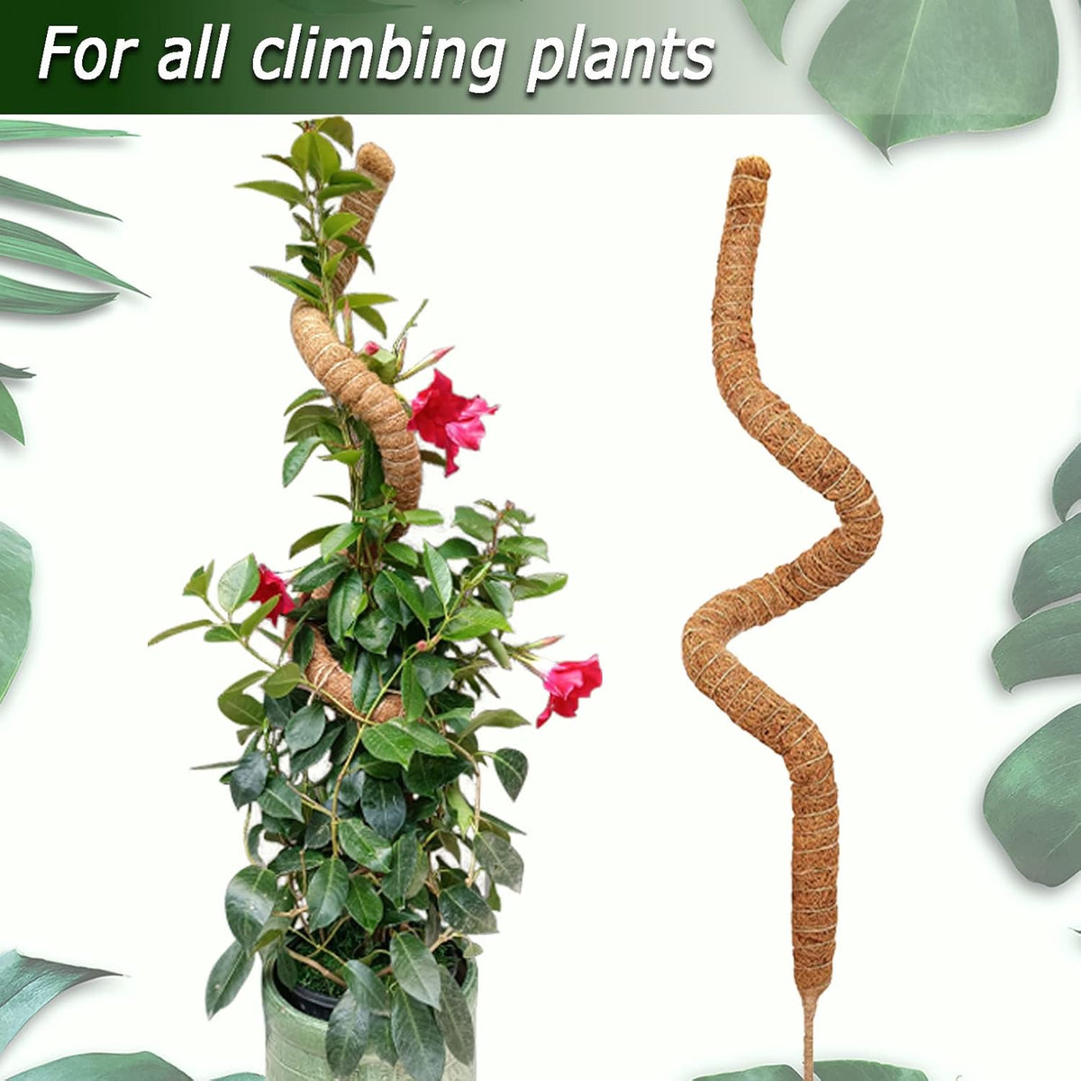 48 Inch Moss Pole, Bendable Moss Pole for Plants Monstera, Tall Moss Poles for Climbing Plants
