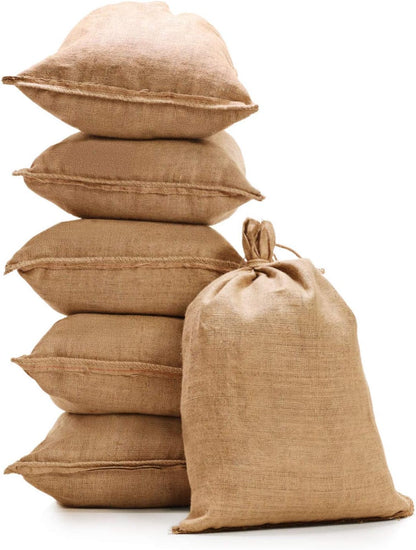 KEILEOHO 6 Pack 40 X 24 Inch Burlap Bags, Planting Growing Bag, Large Potato Sack, Burlap Bag for