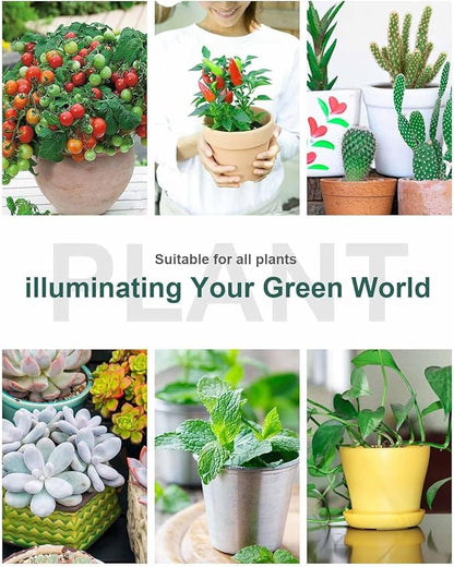DOMMIA Grow Lights for Indoor Plants,Full Spectrum Grow Light with Warmwhite Red LED,Dual Head Clip