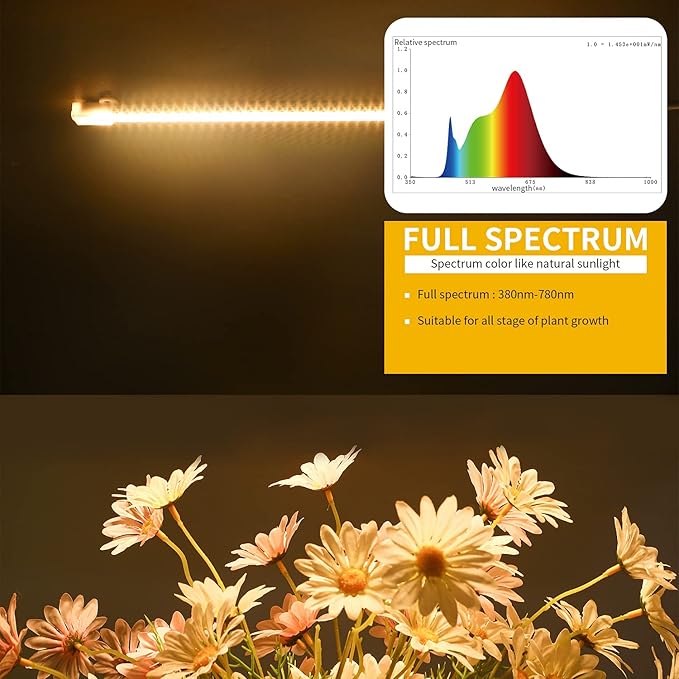 One Strip Growing lamp 2-Pack, Full Spectrum LED Grow Light Strips for Indoor Plants with Auto