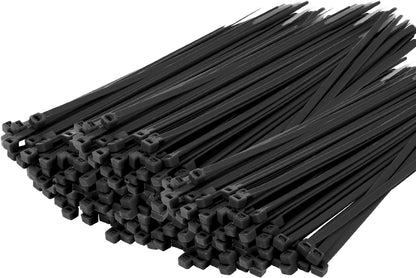 14 Inch Zip Ties Black 1000 PCS, 40 Lbs- Heavy Duty Tensile Strength, Nylon PA66 UV Resistant Cable