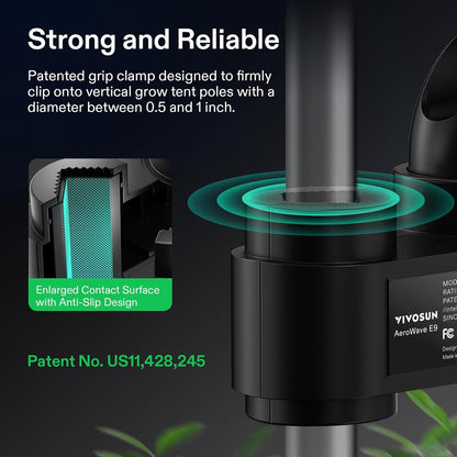 VIVOSUN AeroWave E9 Grow Tent Fan 9”, EC Motor, WiFi-Controllable, US Patented Auto Oscillating