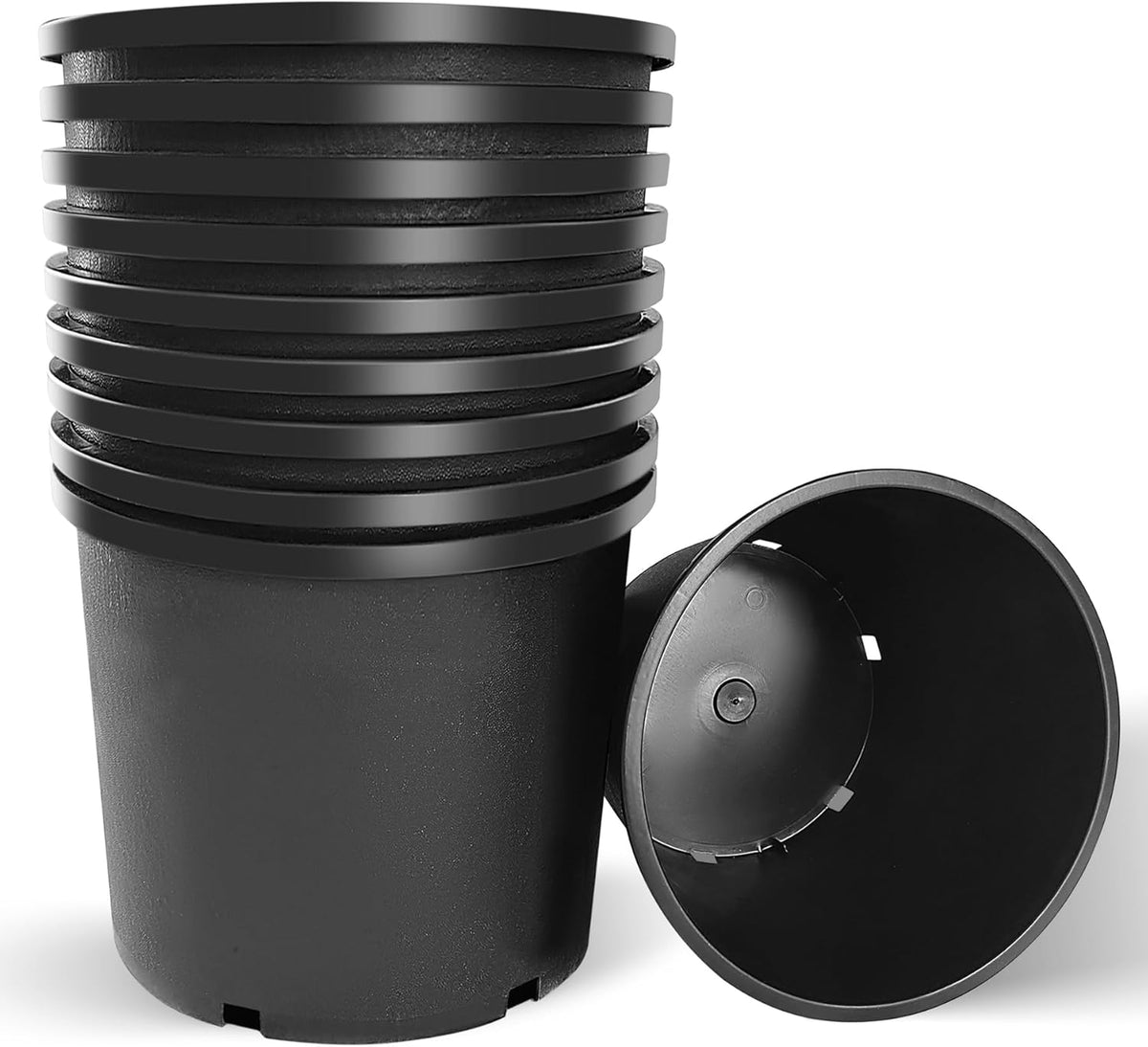 7 Gallon Nursery Pots Plastic Container Injection Molded Pot for Plants Flexible with Drainage