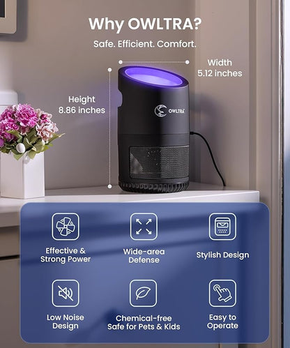 OWLTRA IMT-L70 Indoor Electric Insect Trap, Catcher & Killer Lamp for Fruit Flies, Mosquitos